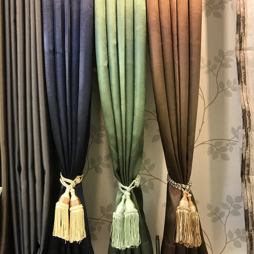 ผ้าม่านตาไก่ Dimout ลายใบไม้ (Eyelet Dimout Curtain)